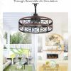 81gYoy6KqML._AC_SL1500_.jpg windphoto 22" Outdoor Ceiling Fan No Light, Wet Rated Gazebo Fan | IP65 Waterproof, Plug in Outdoor Fan, 4Timer, 6-Speed Reversible Motor, with Hanging Hook, Caged, for Patio, Porch, Pergola
