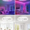 81gnjtVyBBL._AC_SL1500_.jpg windphoto Ceiling Fan with Light,23inch Low Profile Fandelier with Remote RGB | RGB,6 Speeds, Reversible DC Motor, Dimmable Flush Mount Fan Light, Modern fans for Bedroom