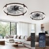 81hnkFFW9bL._AC_SL1500_.jpg windphoto 2 Pack 24" Ceiling Fans with Lights and Remote, Fandelier Brown | 3CCT, 6 Speeds, Dimmable Low Profile, Flush Mount Ceiling Fan, Timer, Reversible, Memory, Bedroom, Living Room, Kitchen