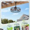 81htNYQa3L._AC_SL1500_.jpg windphoto 22" Outdoor Ceiling Fan No Light for Patios, Wet Rated Gazebo Fan | Outdoor Fan with Hanging Hook, Plug in, Remote Control,Caged, 6 Speeds, 4Timer, for Porch, Pergola, Canopy