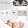 windphoto 23" Caged Farmhouse Ceiling Fan with Light, Flush Mount, Black | Remote&APP Control, Large Low Profile, Rustic Fandaliers, Industrial Bladeless Enclosed, Powerful Motor for Bedroom, Kitchen