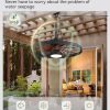 windphoto 24" Outdoor IP65 Waterproof Plug in Ceiling Fan with Lights | 6 Speeds,3CCT,Quiet,Timer,Remote Control,Smart App,DC motor,Reversible,Caged Design,ABS Material,Gazebo,Patio,Porch,Pergola