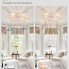 81jvPxHmADL._AC_SL1500_.jpg windphoto 20" White Gold Caged Low Profile Ceiling Fan with Light and Remote | Flush Mount, Bladeless Enclosed Fandelier, 6 Speed, Quiet Powerful DC, Rustic,Farmhouse, Small, Bedroom, Kitchen, Indoor
