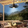 windphoto 20" Outdoor IP65 Waterproof Plug in Ceiling Fan with Lights | 6 Speeds,3CCT,Quiet,Timer,Remote Control,Smart App,DC motor,Reversible,Caged Design,ABS Material,Gazebo,Patio,Porch,Pergola