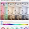 81lMm7ZsF1L._AC_SL1500_.jpg windphoto 23" Ceiling Fans with Lights and Remote for Bedroom, Black | RGB Low Profile Fan Light, 3000K-6000K Stepless Dimmable, 6 Speed, Reversible DC Motor, APP & Remote Control, Low Noice