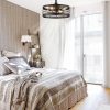 windphoto 16.5 and 20 inch Black Caged Ceiling Fan with Light, Fandelier Industrial Ceiling Fan with Remote, Farmhouse Fan Lights Ceiling Fixtures for Kitchen, Bedroom, Outdoor6 Speed, Timing