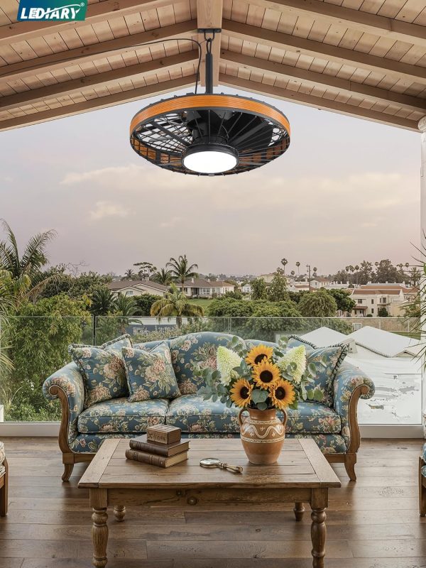 81lb8wPKykL._AC_SL1500_.jpg windphoto 20 Outdoor Ceiling Fans with Light,Gazebo Fan with Hanging Hook | IP65 Waterproof,Outdoor Fan, App Control, 3CCT, Dimmable,6 Speeds, Caged, Plug in, for Patio, Porch, Pergola,Canopy, Brown