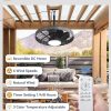 81mk2-2dEuL._AC_SL1500_.jpg windphoto 20 Outdoor Ceiling Fans with Light,Gazebo Fan with Hanging Hook | IP65 Waterproof,Outdoor Fan, App Control, 3CCT, Dimmable,6 Speeds, Caged, Plug in, for Patio, Porch, Pergola,Canopy, Gray