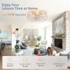 81o1jNp9yjL._AC_SL1500_.jpg windphoto 20" Caged Farmhouse Ceiling Fans with Lights and Remote/App, White | Flush Mount Bladeless Low Profile, Fandalier Small Rustic, Industrial Enclosed, Quiet & Powerful for Bedroom, Kitchen, Indoor
