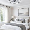 windphoto 24" Low Profile Ceiling Fans with Lights, Remote/APP Control, Black | Wider Airflow, Stepless Dimmable LED, Quiet Reversible DC Motor, 6 Speeds, 3CCT, Timer, Bedroom, Living Room, Kitchen