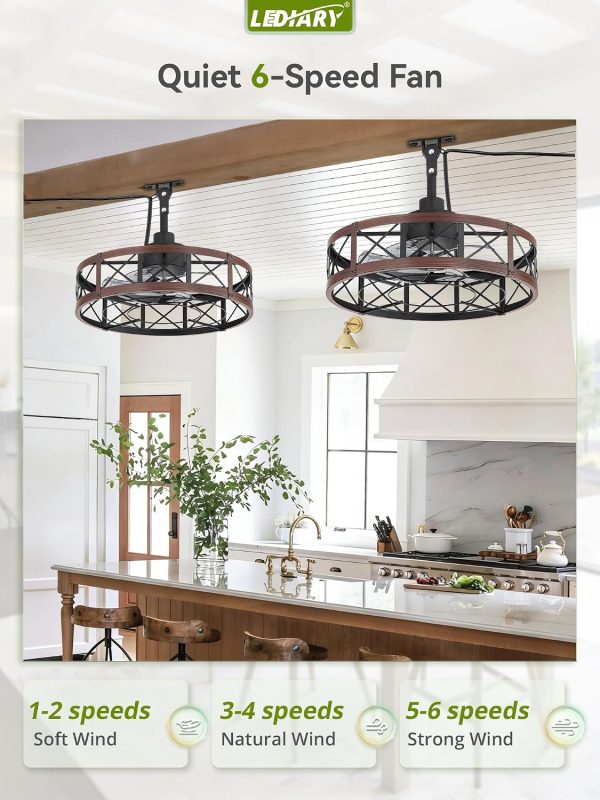 81oBiUr2ITL._AC_SL1500_.jpg windphoto 22" Outdoor Ceiling Fan No Light, Wet Rated Gazebo Fan | IP65 Waterproof, Plug in Outdoor Fan, 4Timer, 6-Speed Reversible Motor, with Hanging Hook, Caged, for Patio, Porch, Pergola