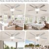 81ogT4fFBL._AC_SL1500_.jpg windphoto 60 Inch Flush Mount Ceiling Fans with Lights, Remote & APP Control | 3CCT,Stepless Dimmable,Memory Function,Timer,6-speed,Reversible Blade, Quiet DC Motor, Damp-Rated, Living Room, Covered Patio
