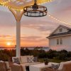 81owE80Nx0L._AC_SL1500_.jpg windphoto 22" Outdoor Ceiling Fan No Light for Patios, Wet Rated Gazebo Fan | Outdoor Fan with Hanging Hook, Plug in, Remote Control,Caged, 6 Speeds, 4Timer, for Porch, Pergola, Canopy