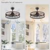 81owMJ4tqL._AC_SL1500_.jpg windphoto 22 inch Caged Fandelier Ceiling Fan Light with Remote, Walnut | 6 Speed Adjustable,Timing, Quiet & Powerful DC, Small, Farmhouse, Industrial, Enclosed, Bladeless, Bedroom, Kitchen, Downrod