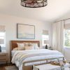 windphoto 23" Caged Ceiling Fan with Light and Remote, Fandalier, Black Gold | Flush Mount Low Profile, APP Control, Rustic Bladeless Industrial Enclosed, Quiet & Powerful for Bedroom,Kitchen,Dining Room