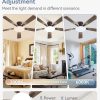 81pC9Ml5mNL._AC_SL1500_.jpg windphoto 60 Inch Flush Mount Ceiling Fans with Lights, Remote & APP Control | 3CCT,Stepless Dimmable,Memory Function,Timer,6-speed,Reversible Blade, Quiet DC Motor, Damp-Rated, Living Room, Covered Patio