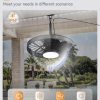 81pEaP2ZcXL._AC_SL1500_.jpg windphoto 20 Outdoor Ceiling Fans with Light,Gazebo Fan with Hanging Hook | IP65 Waterproof,Outdoor Fan, App Control, 3CCT, Dimmable,6 Speeds, Caged, Plug in, for Patio, Porch, Pergola,Canopy, Gray