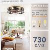81r48qsFPlL._AC_SL1500_.jpg windphoto 23 Inch Caged Flush Mount Ceiling Fans with Lights, Black Gold | Low Profile, Farmhouse, Bladeless Enclosed Fandelier, Small, 6 Speed, Quiet Reversible DC, Bedroom, Kitchen, Living Room,