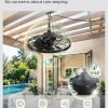 81rtremRcRL._AC_SL1500_.jpg windphoto 20" Outdoor Ceiling Fan No Light, Plug-in Waterproof Gazebo Fan | 6 Speeds, 3 Timers, 2 Hanging Rods, Mute Remote, Reversible Motor, Memory Function, Cage Design, for Pergola, Patio, Porch