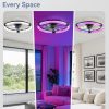 81smVLwXolL._AC_SL1500_.jpg windphoto Ceiling Fan with Light,20inch Low Profile Fandelier with Remote RGB | RGB,6 Speeds, Reversible DC Motor, Dimmable Flush Mount Fan Light, Modern fans for Bedroom