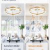 81tTKkTSnmL._AC_SL1500_.jpg windphoto 20" Ceiling Fans with Lights and Remote, Low Profile Led Fan Light | Flush Mount, Stepless Dimmable Fandelier, 6 Speeds, 3 CCT, Quiet Reversible DC Motor, 2H Timer, Bedroom, Living Room, Gold