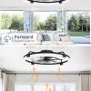 windphoto 24" Ceiling Fans with Lights, Low Profile Fandelier for Bedroom | Flush Mount Fan Light, Stepless Dimmable, App/Remote Control, 3 CCT Led, 6 Speeds, Quiet Reversible DC Motor, Black