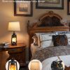 windphoto 18.72" Blow-Controlled LED Lantern Flickering Flame Table Lamps for Bedrooms Set of 2, Small Farmhouse Rustic Black End Table Lamps, Halloween Decorative Lantern Bedside Lamps for Living Room