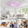 81w7n-X4KoL._AC_SL1500_.jpg windphoto Ceiling Fan with Light,20inch Low Profile Fandelier with Remote RGB | RGB,6 Speeds, Reversible DC Motor, Dimmable Flush Mount Fan Light, Modern fans for Bedroom