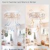 81wIlokUPXL._AC_SL1500_.jpg windphoto 23" Caged Ceiling Fan with Light and Remote, Large Fandalier, White | Flush Mount Low Profile, APP Control, Bladeless Industrial Enclosed, Quiet & Powerful for Bedroom, Kitchen, Dining Room