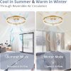 81xFAwV9FL._AC_SL1500_.jpg windphoto 2 Pack 20" Modern Ceiling Fans with Lights and Remote, Gold | Fandelier, Dimmable Low Profile, Flush Mount, Stepless Color Temperature Change, 6 Speeds, Bedroom, Living Room, Kitchen