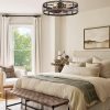 81xsiagrjlL._AC_SL1500_.jpg windphoto 22 inch Caged Fandelier Ceiling Fan Light with Remote, Black Gold | 6 Speed Adjustable,Timing, Quiet & Powerful DC, Large, Farmhouse, Industrial, Enclosed, Bladeless, Bedroom, Kitchen, Downrod