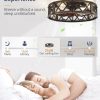 81yaCkLRQL._AC_SL1500_.jpg windphoto 20" Caged Farmhouse Ceiling Fan with Light, Flush Mount, Black Gold | Remote&APP Control, Small Low Profile, Rustic Fandaliers, Industrial Bladeless Enclosed, Powerful Motor for Bedroom, Kitchen