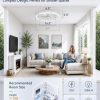 windphoto 24" Low Profile Ceiling Fans with Lights, Remote/APP Control, White | Wider Airflow, Stepless Dimmable LED, Quiet Reversible DC Motor, 6 Speeds, 3CCT, Timer, Bedroom, Living Room, Kitchen